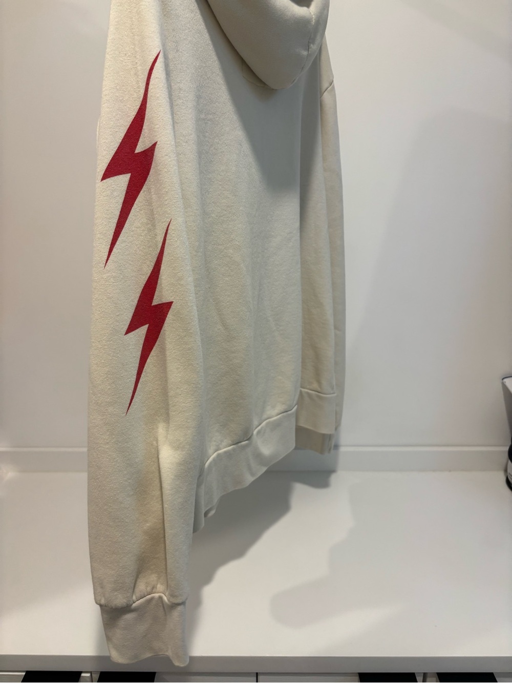 Aviator Nation Cream Zip Hoodie with Red Logo - Picture 6 of 7